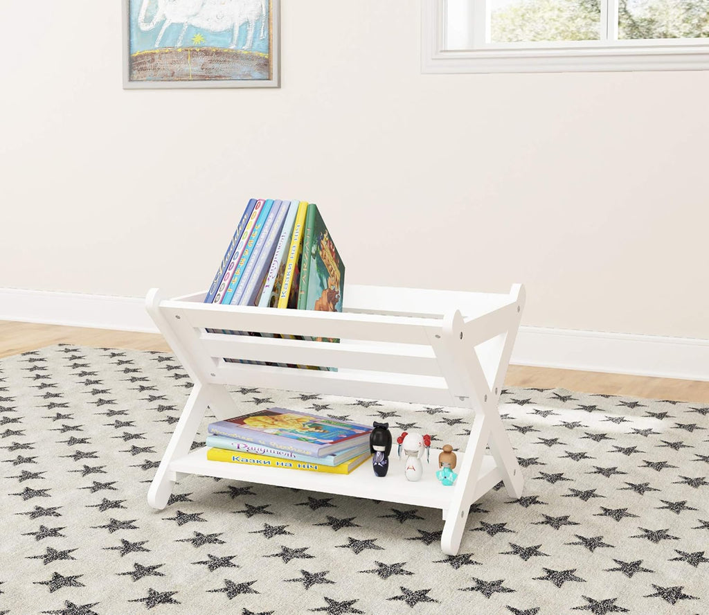White Kids Bookcase Storage Organizer H848