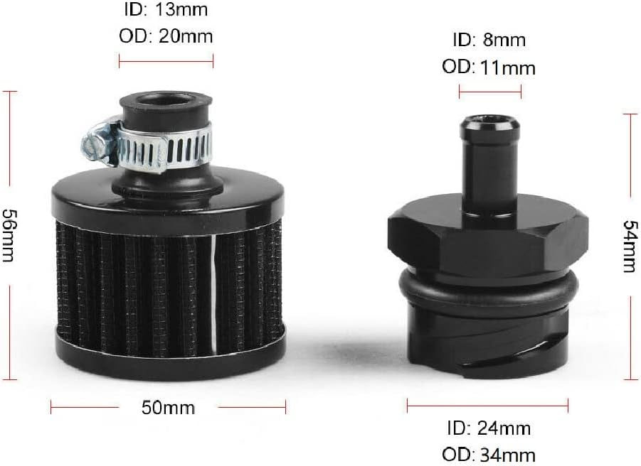 Aluminum Valve Cover Oil Cap Breather Fitting with Filter G45154