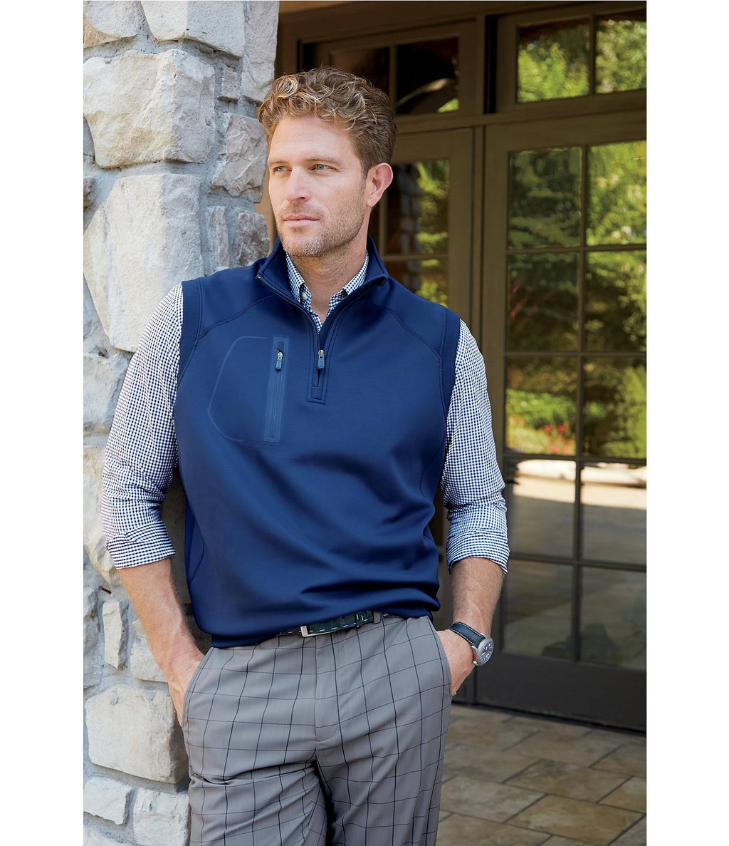 White 1/4 Zip Vest W171644