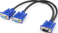 VGA Splitter Cable 1 Male to 2 Female Adapter Video Cable Pack of 2 T186