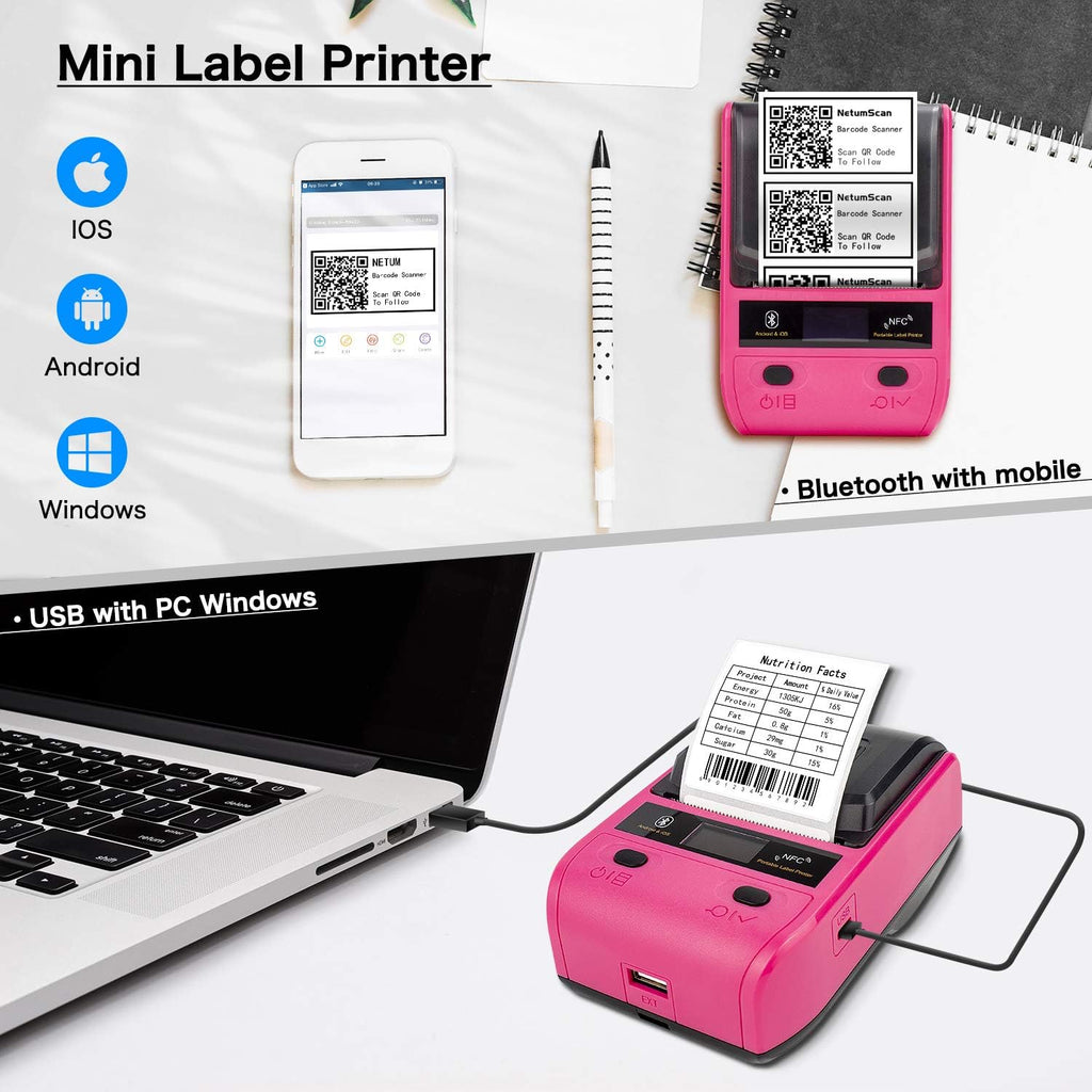 Portable Bluetooth Thermal Label Printer S4318