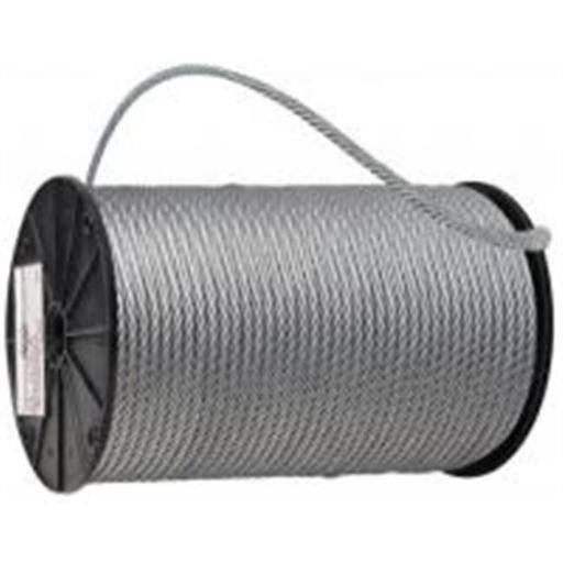 7 x 19 Galvanized Aircraft Cable, 0.18 in. x 250 ft. T65692