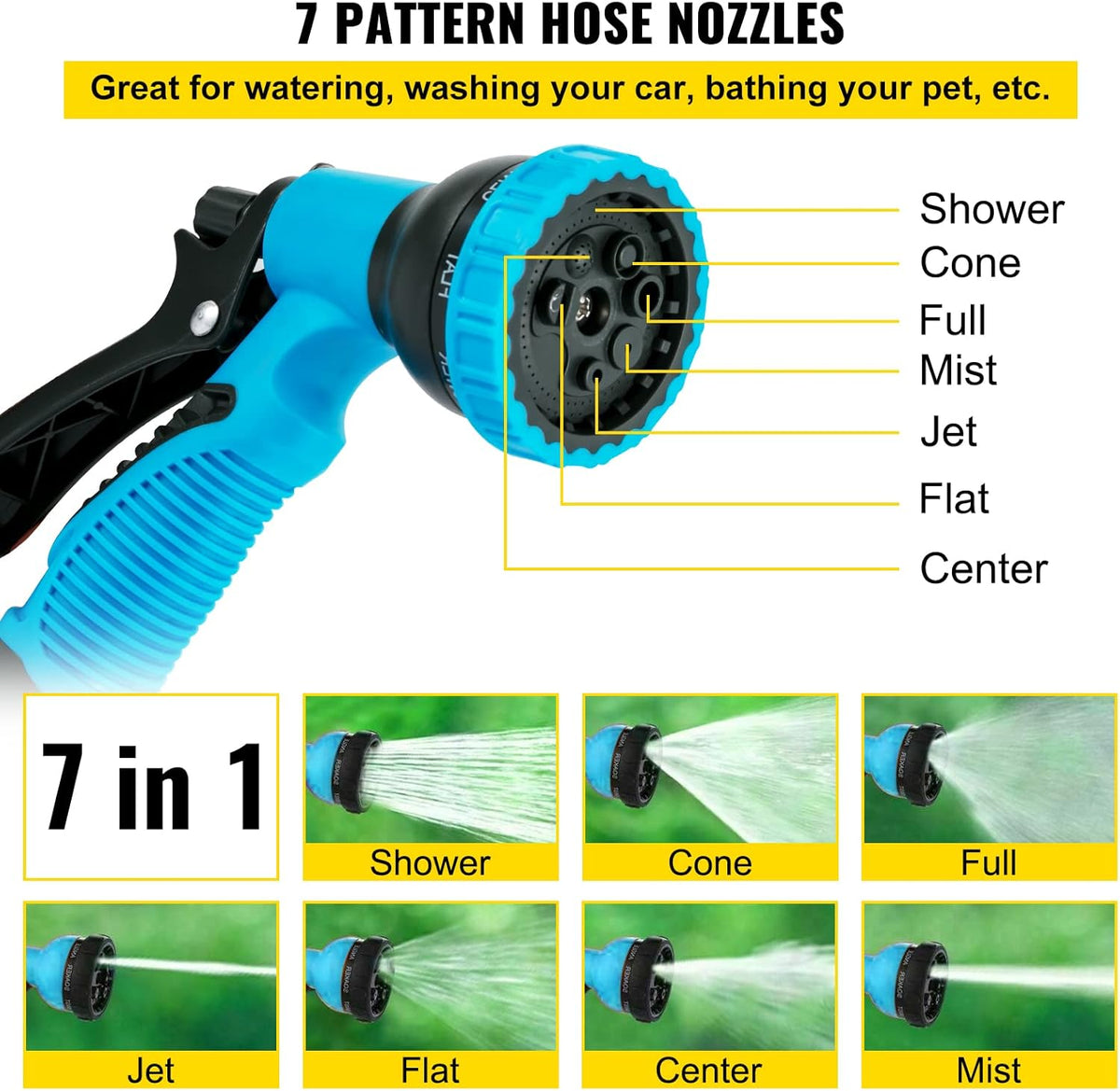 Retractable Wall Mounted Garden Hose Reel, 1/2 inch x 75 ft, Blue T909643