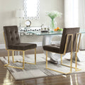 Taupe Velvet Dining Side Chair L48572