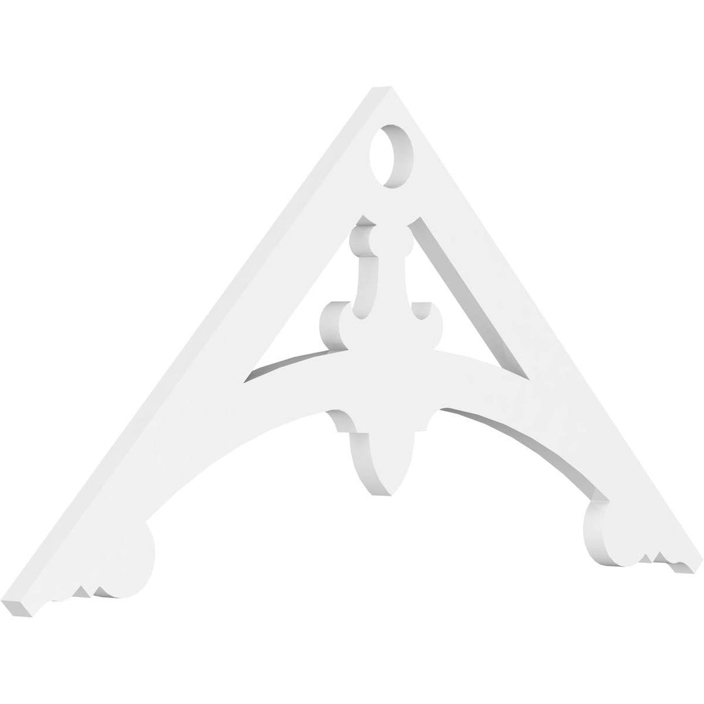 36 inchw x 18 inchh x 1 inchp PVC Gable Pediment I3726