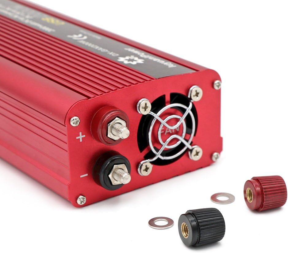 800W/2000W Peak DC 12V to 110V AC Power Inverter with 3.1A USB Car Adapter and Cigarette Lighter, Pack of 2 A98017
