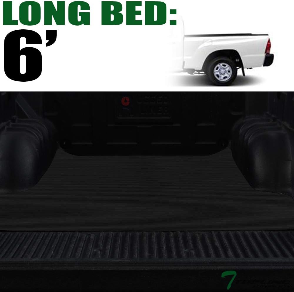 Black Rubber Horizontal Line Truck Bed Mat E316029