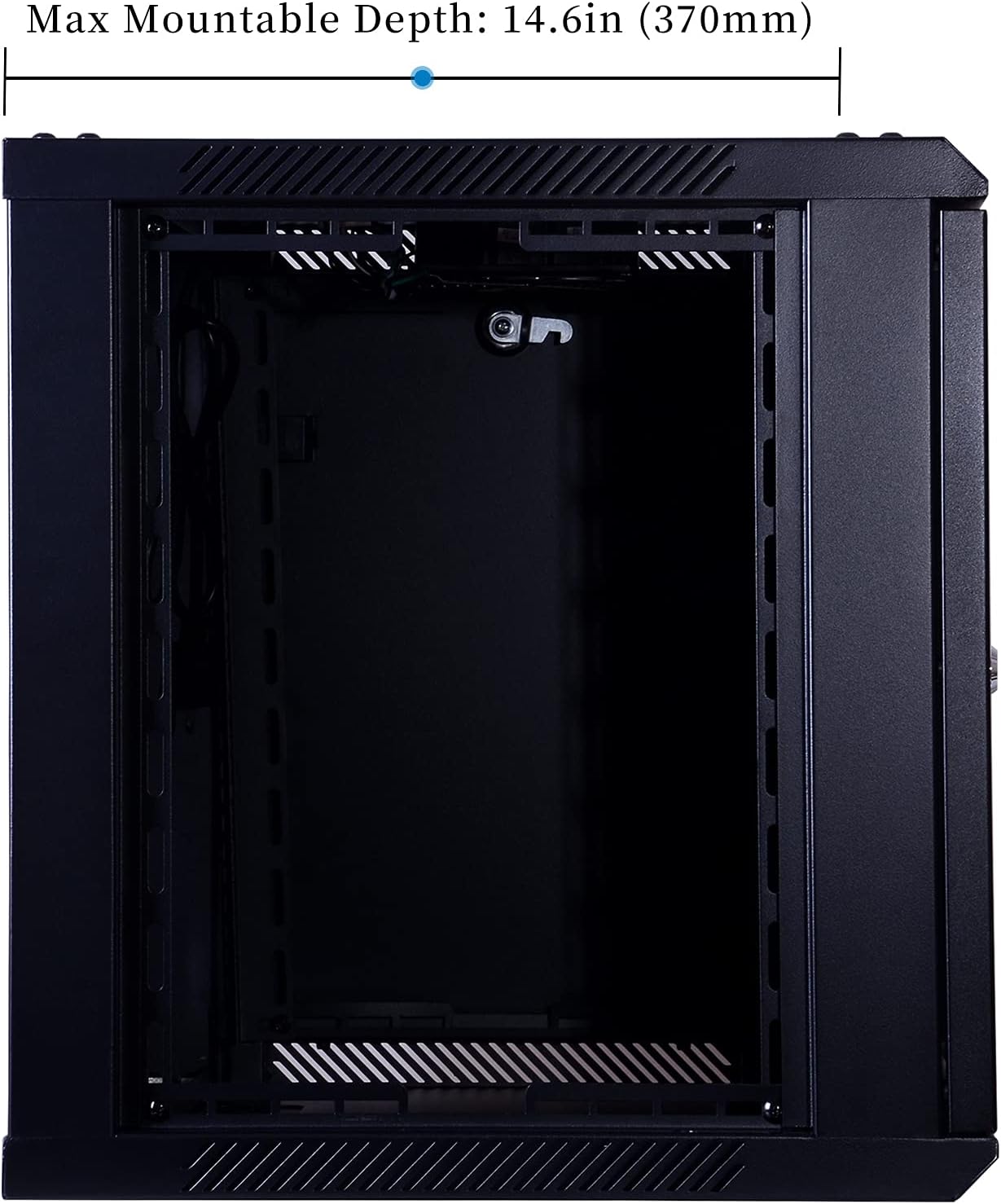 12U Wall Mount Server Cabinet Network Rack Enclosure, Black L8330
