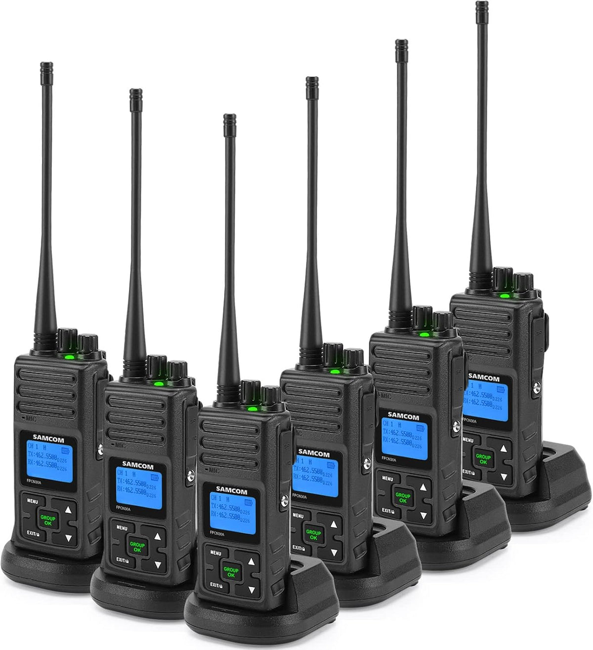 6 Packs UHF Two Way Radio with Earpieces N70262