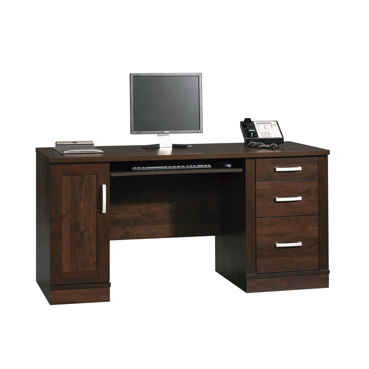 Dark Alder Computer Credenza B824