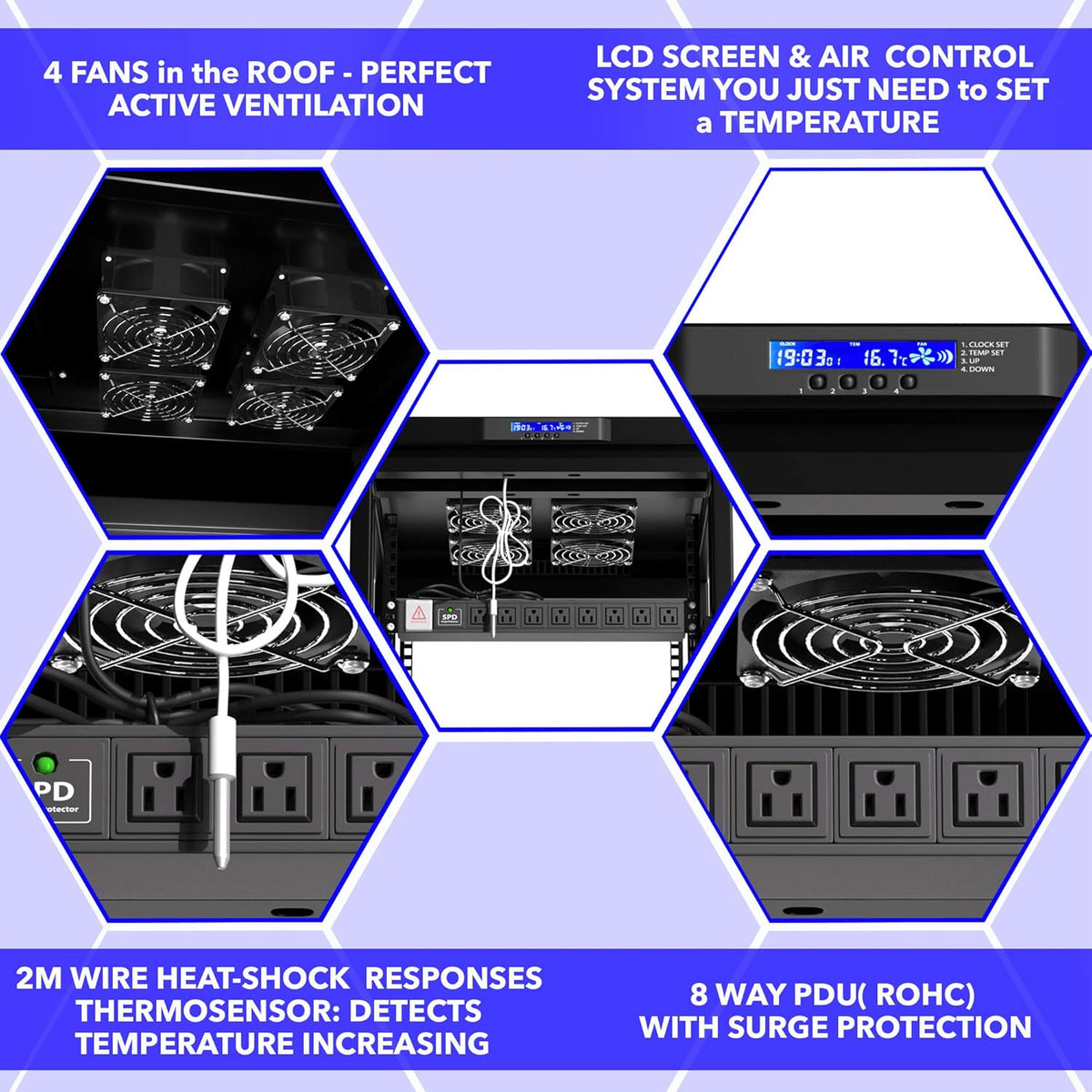 42 U Free Standing Network Rack Server Cabinet K965