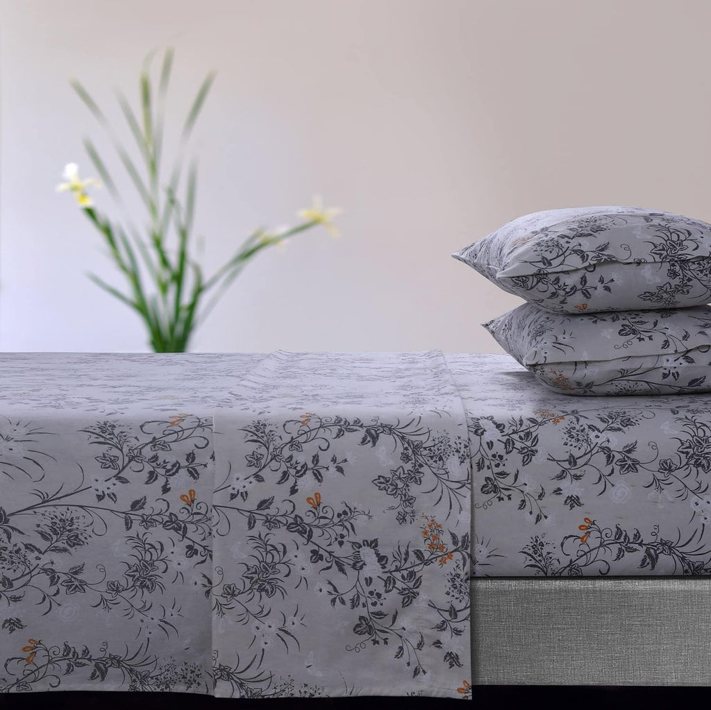 Queen Light Blue Flannel Extra Deep Pocket Sheet Set N2485