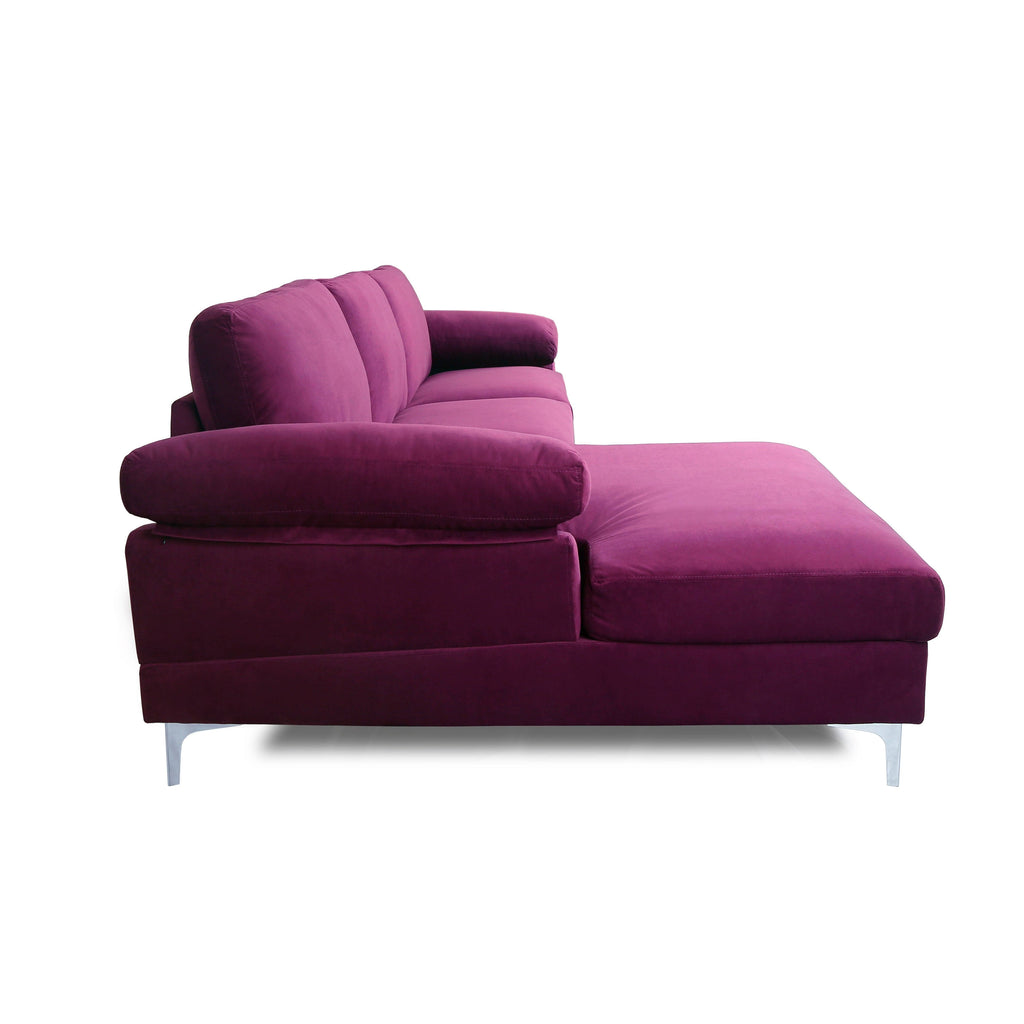 Velvet Modular Sofa Black Purple Reversible G7585