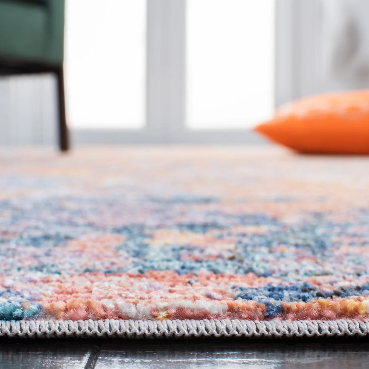 Gold / Blue Rug R9650