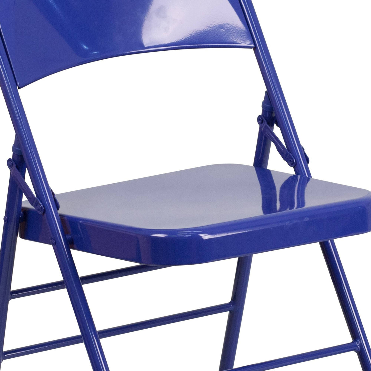 Cobalt Blue Metal Folding Chair M752