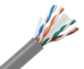 Cat6 UTP Bulk Ethernet Cable, Solid Copper, 23 AWG 1000ft, Gray E157