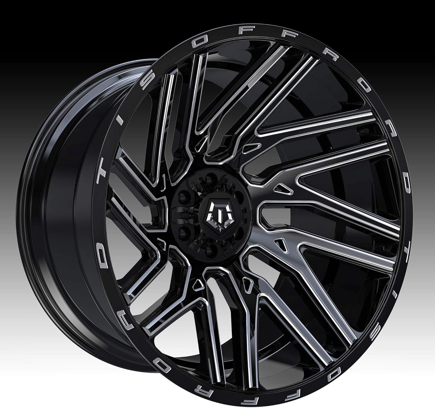 24x14 6x135/6x5.5" -76mm Black/Milled Wheel Rim J35830