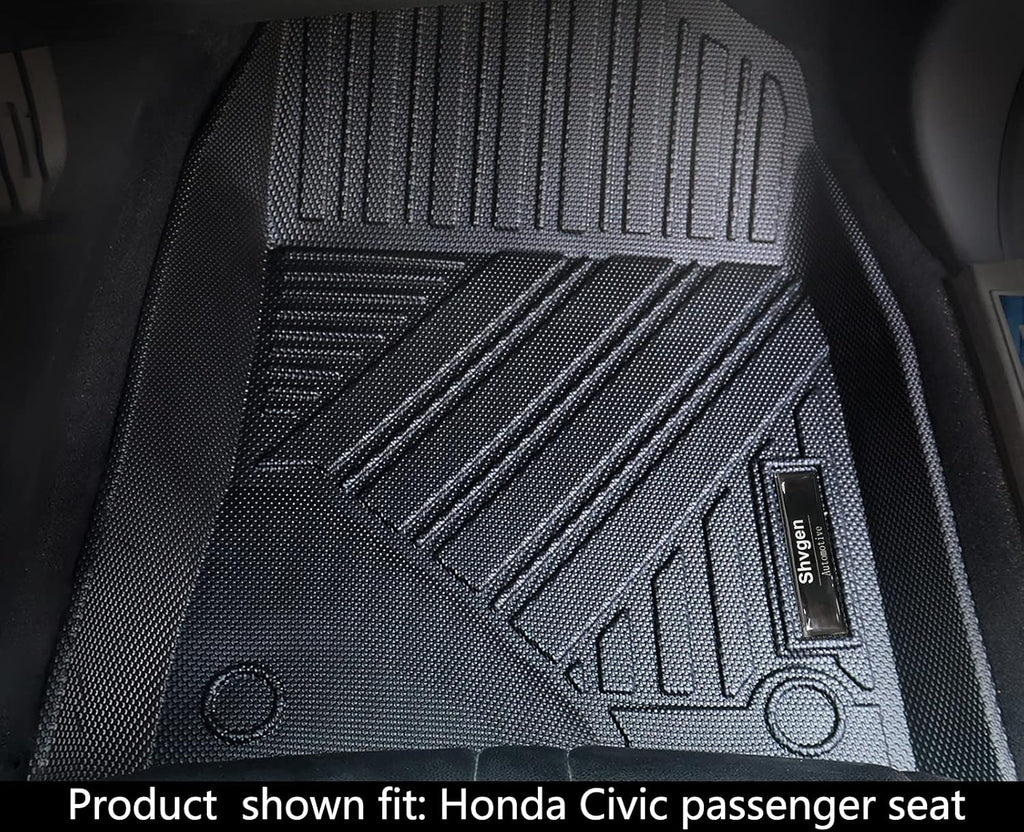 Black All-Weather Rubber Car Floor Mats and Cargo Trunk Liners Set D476034