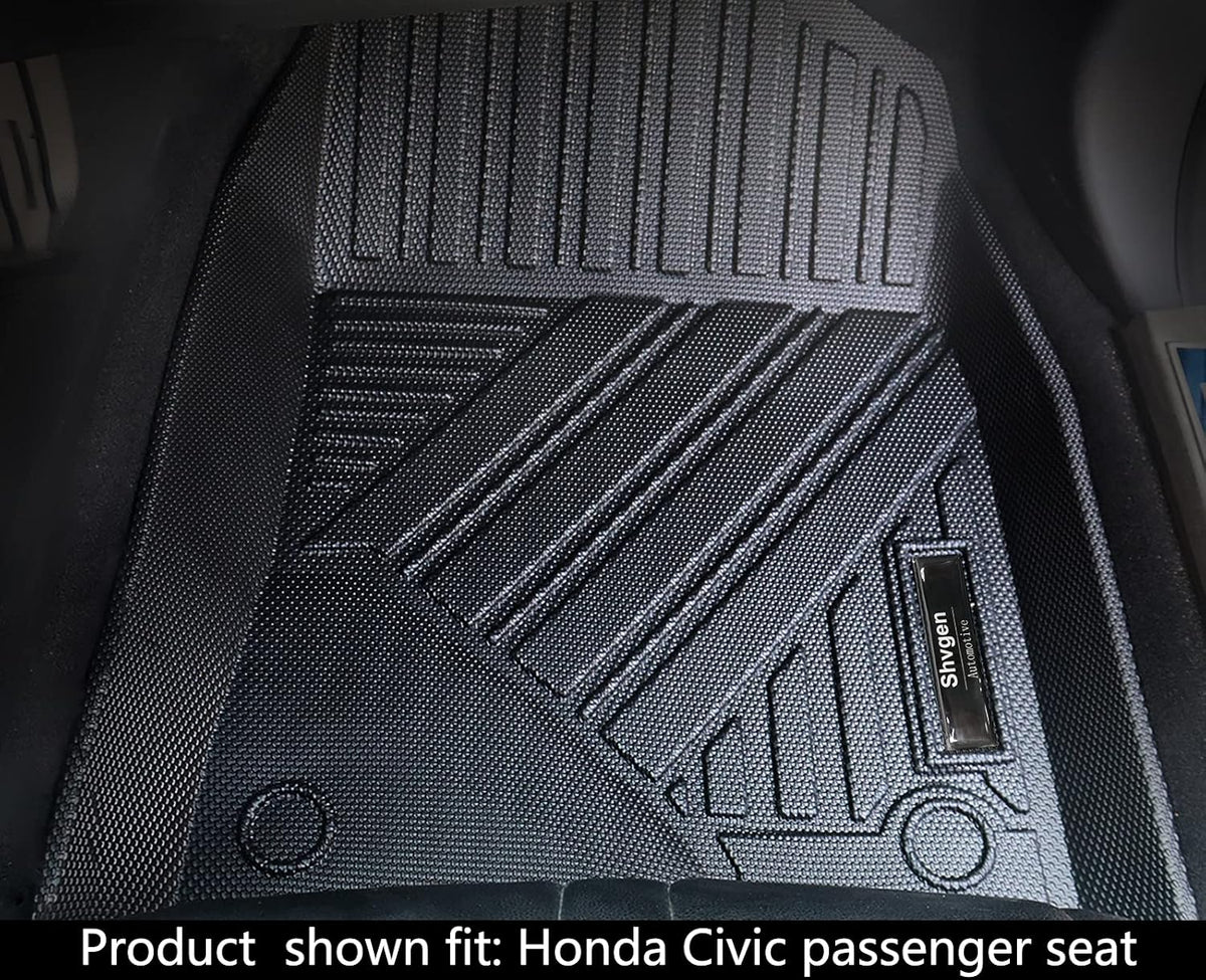 Black All-Weather Rubber Car Floor Mats and Cargo Trunk Liners Set D476034