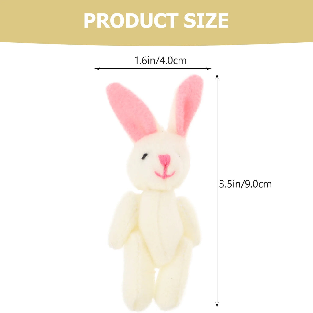 15 Pcs Mini Bunny Stuffed Animal Plush Pendant Hanging Decorations R656