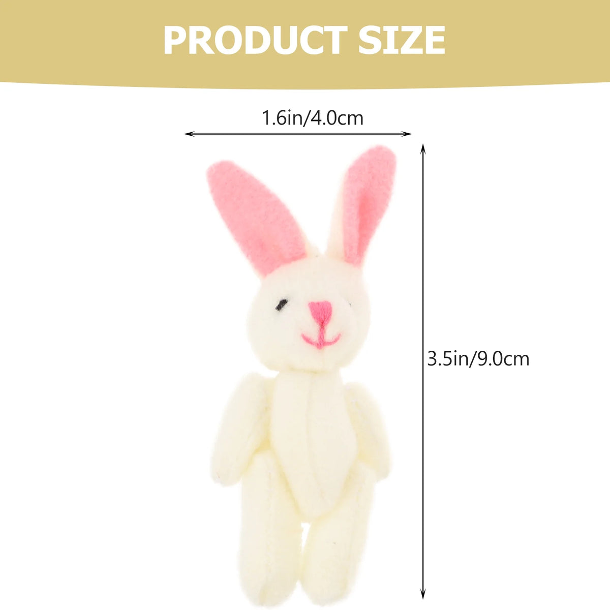 15 Pcs Mini Bunny Stuffed Animal Plush Pendant Hanging Decorations R656