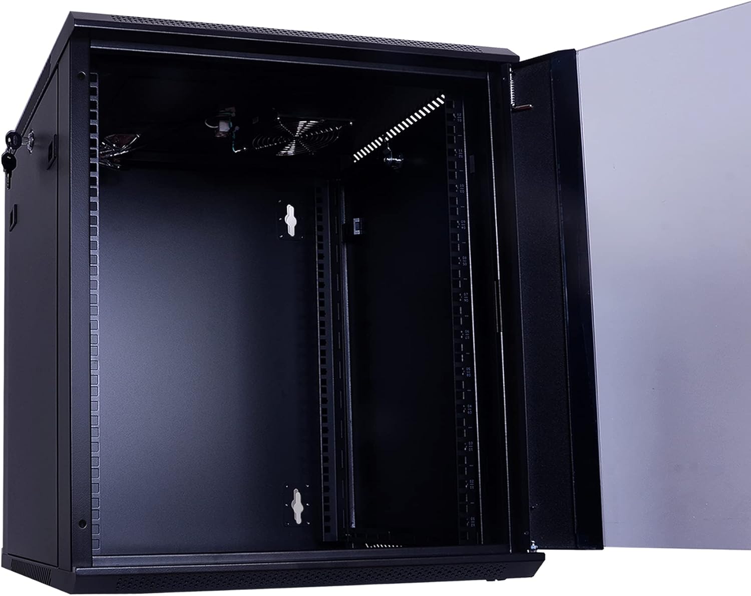 12U Wall Mount Server Cabinet Network Rack Enclosure, Black L8330