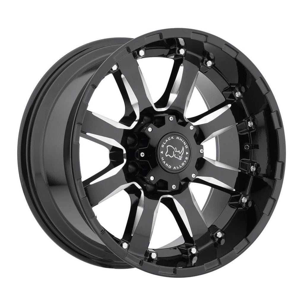 18x9 6x5.5x22 +12mm Black/Milled Wheel Rim D2368
