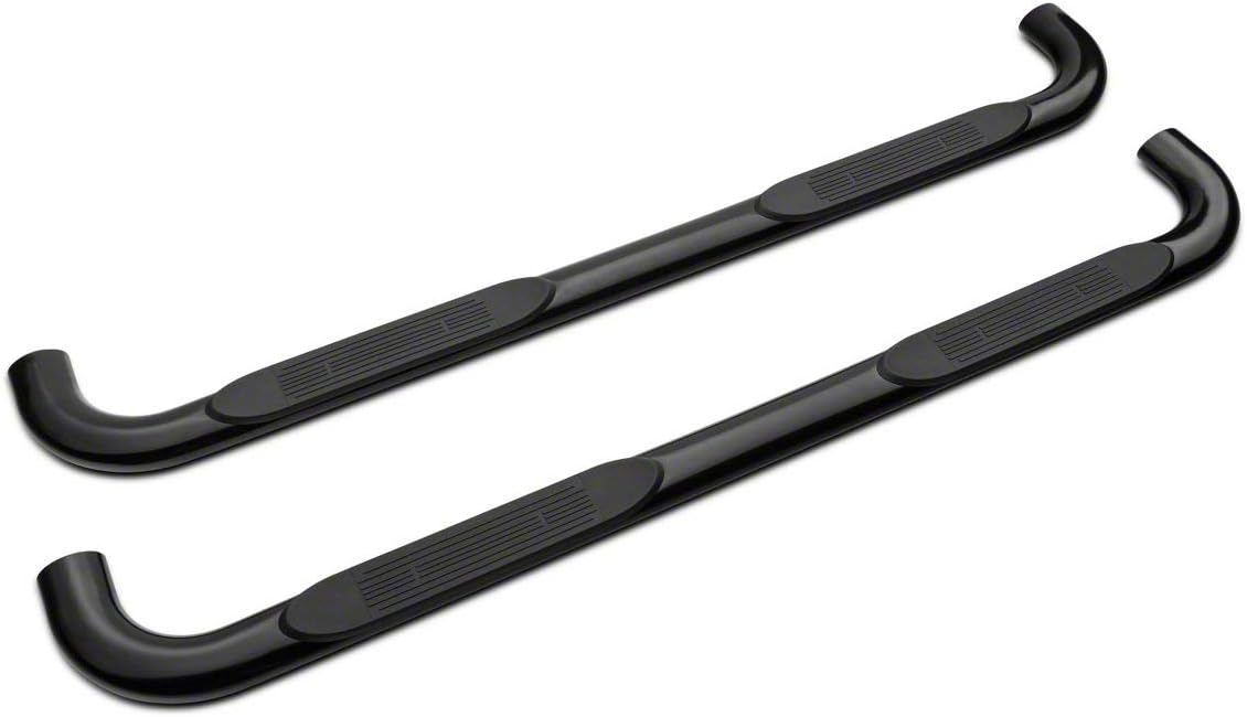 Black 4-Inch Oval Bent End Side Step Bars L127210