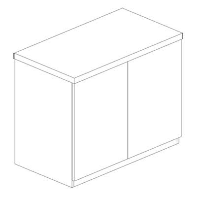 36W Hinged Door Credenza D9206