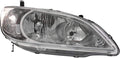 Headlight Assembly for Honda Civic 2004 2005 Passenger Side with Bulbs P6152