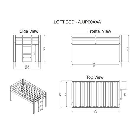 White Twin Junior Loft Bed with Playhouse Tent K137301