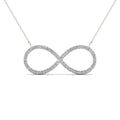 14K Real Solid Gold Diamond Infinity Necklace O185292