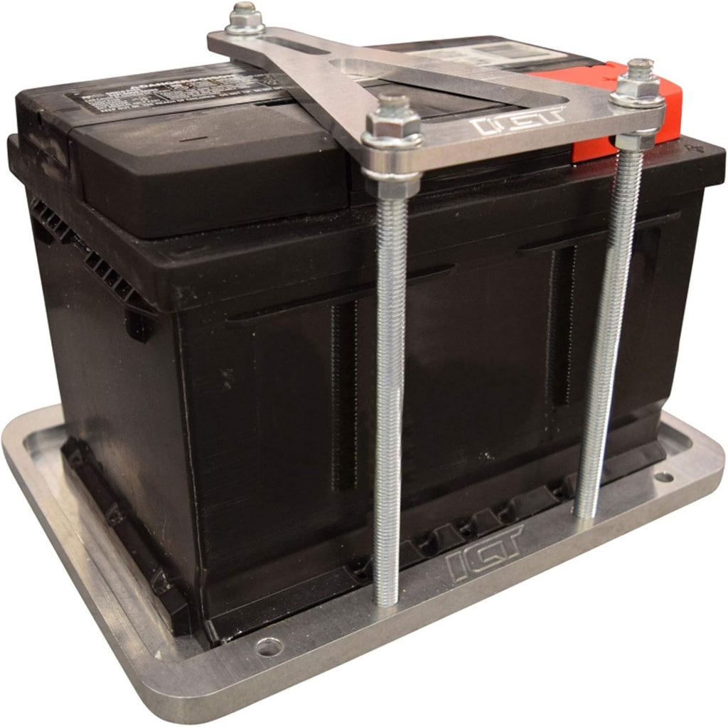 Red Yellow Blue Universal Billet Battery Tray Hold Down Trunk Relocation Box Pack of 2 N148843