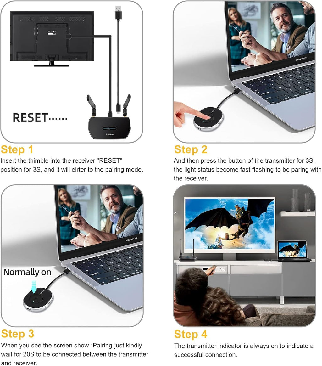 Wireless HDMI transmitter and receiver, 2.4GHz 5GHz K460948