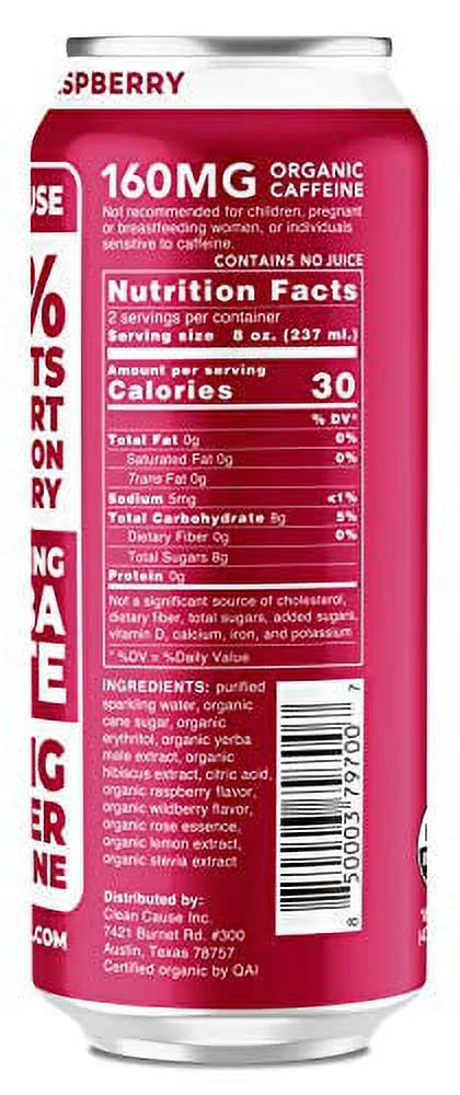 Raspberry Yerba Mate, 12 (16 fl oz) Cans I7468