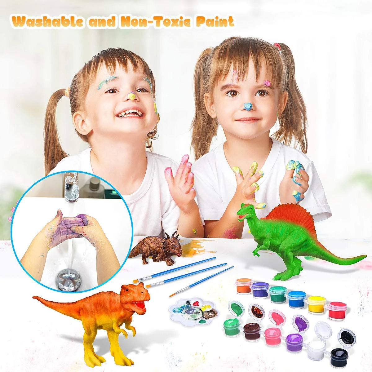 Kids Dinosaur Painting Kit with Play Mat X8532