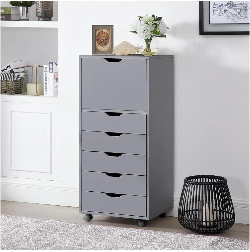 6-Drawer Black Office Storage Cabinet E674723