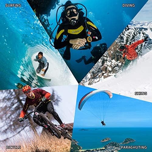 4K 30FPS Touch Screen Wifi Sports Underwater Camera with 2 Rechargeable Batteries V7413