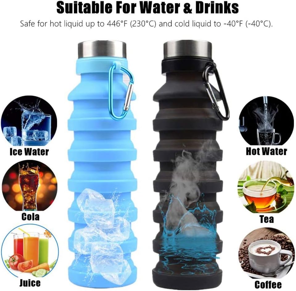 Collapsible Silicone Water Bottle H82846