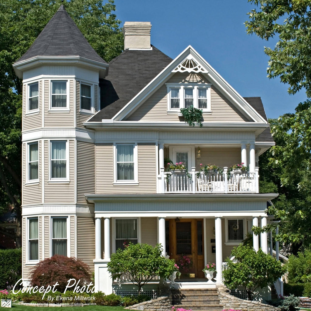36 inchw x 18 inchh x 1 inchp PVC Gable Pediment I3726