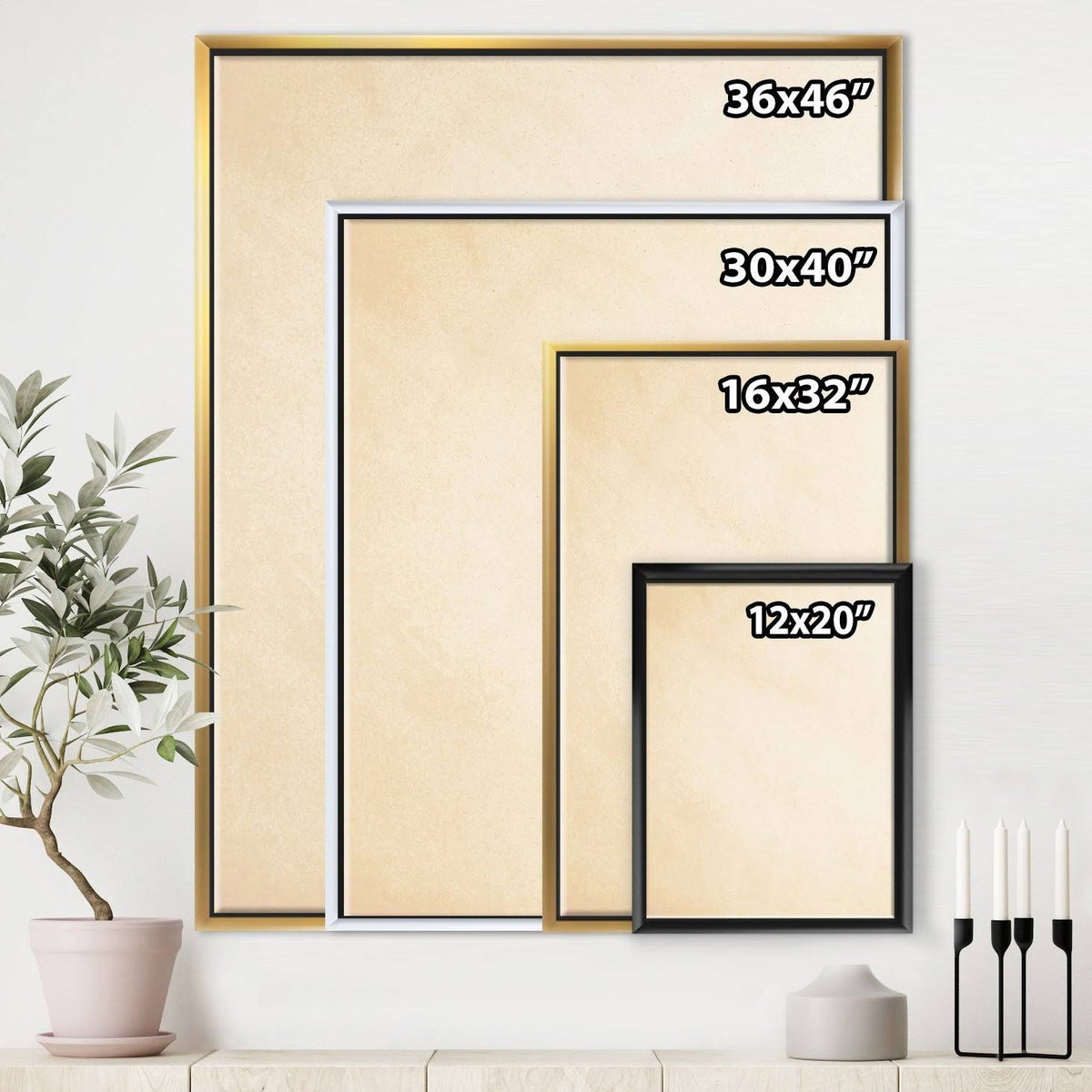 Blue Framed Canvas - 30 in. Wide x 40 in. High W536312