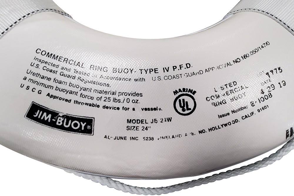 White 24x22 Ring Buoy S8392
