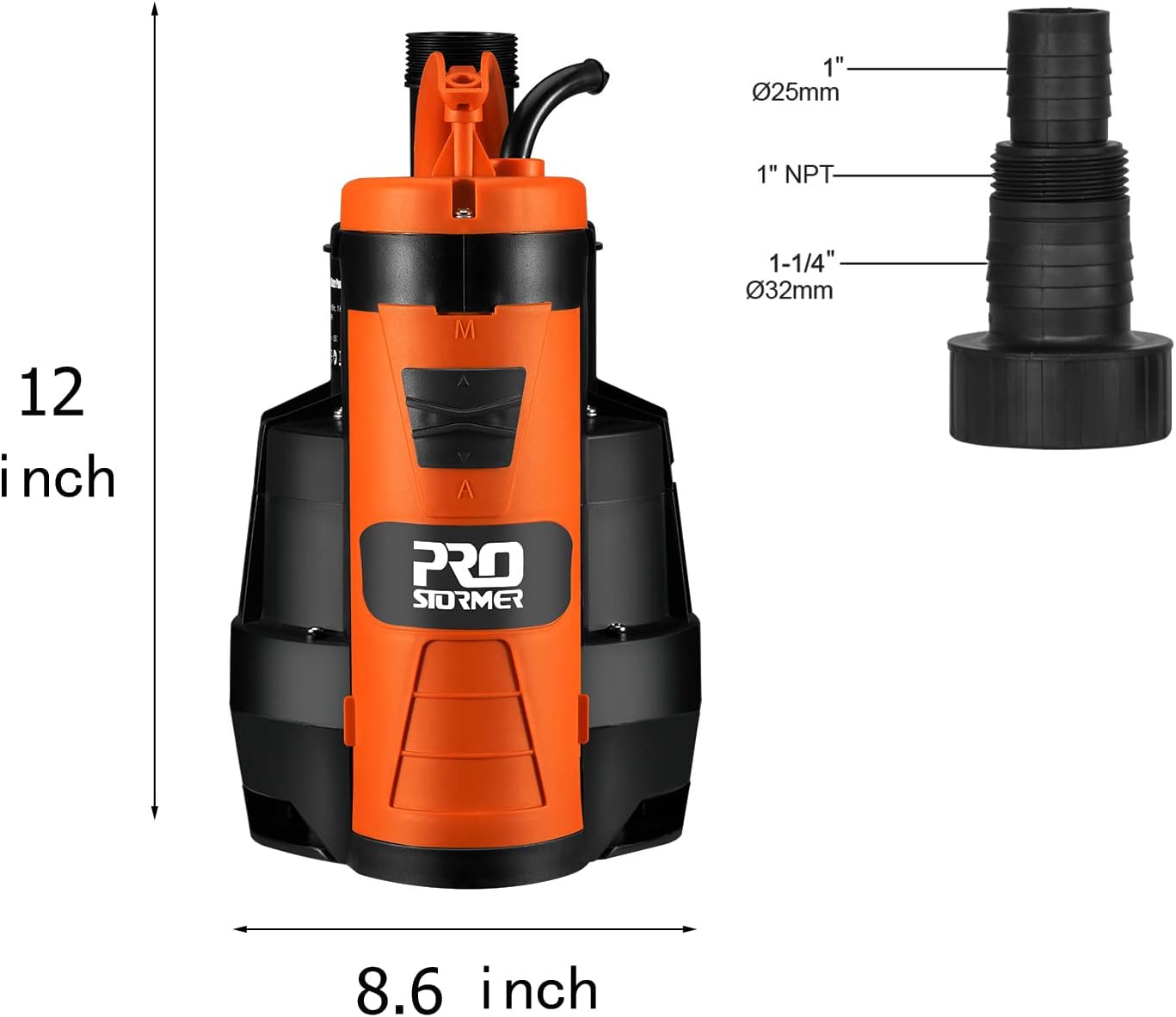 Submersible Clean/Dirty Water Pump with Float Switch, Pack of 2 V648