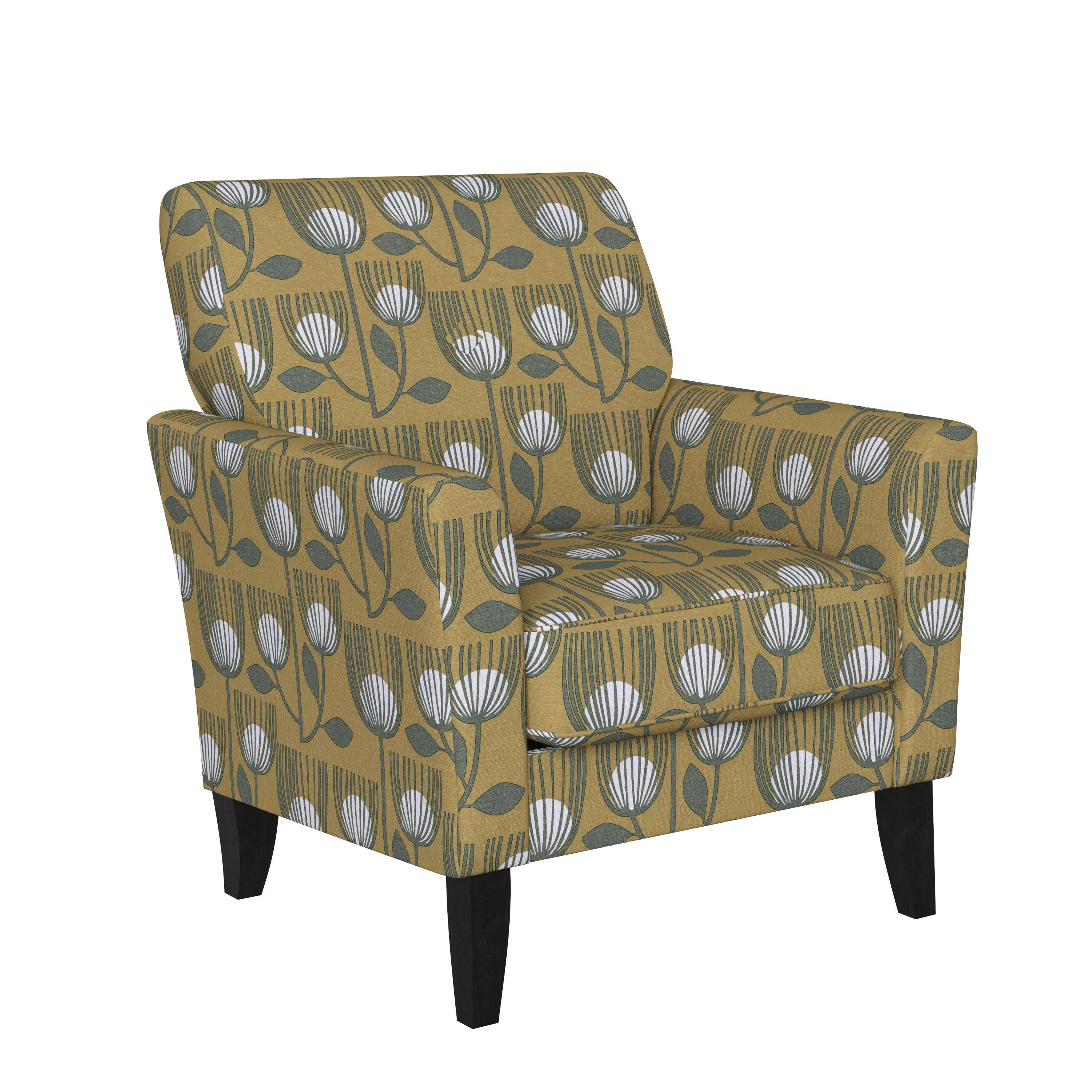 Transitional Flared Arm Armchair S833558