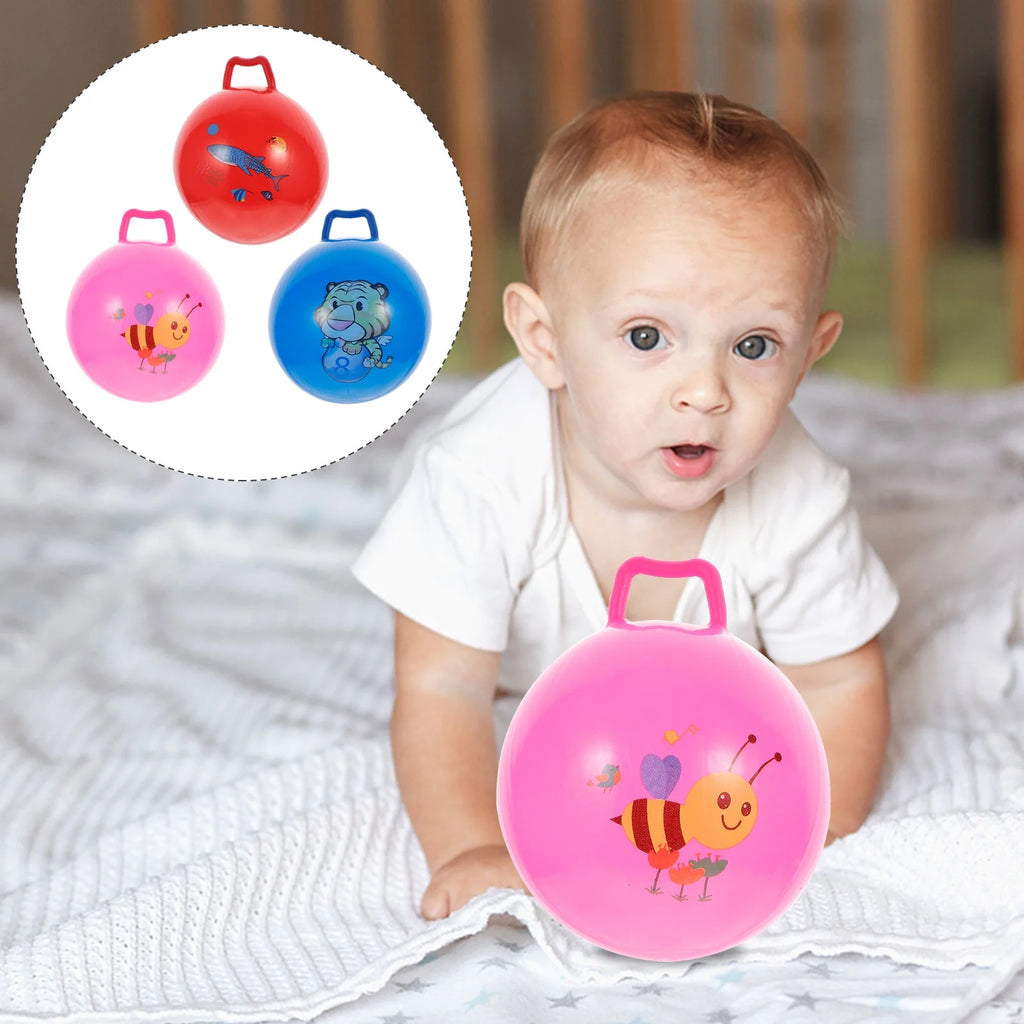 3Pcs Inflatable Hopper Balls with Handle U2491