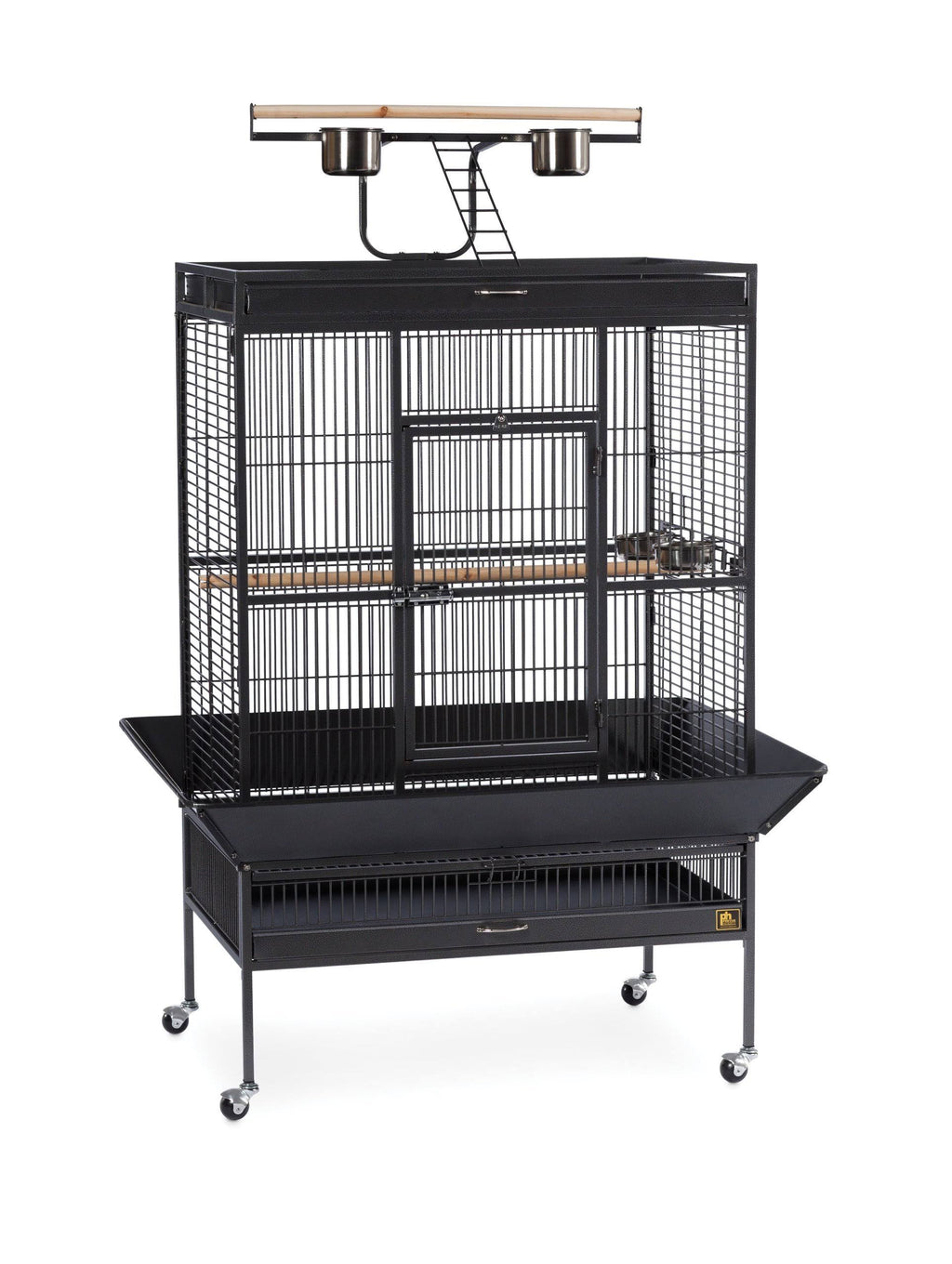 Black Wrought Iron Parrot Cage B3888