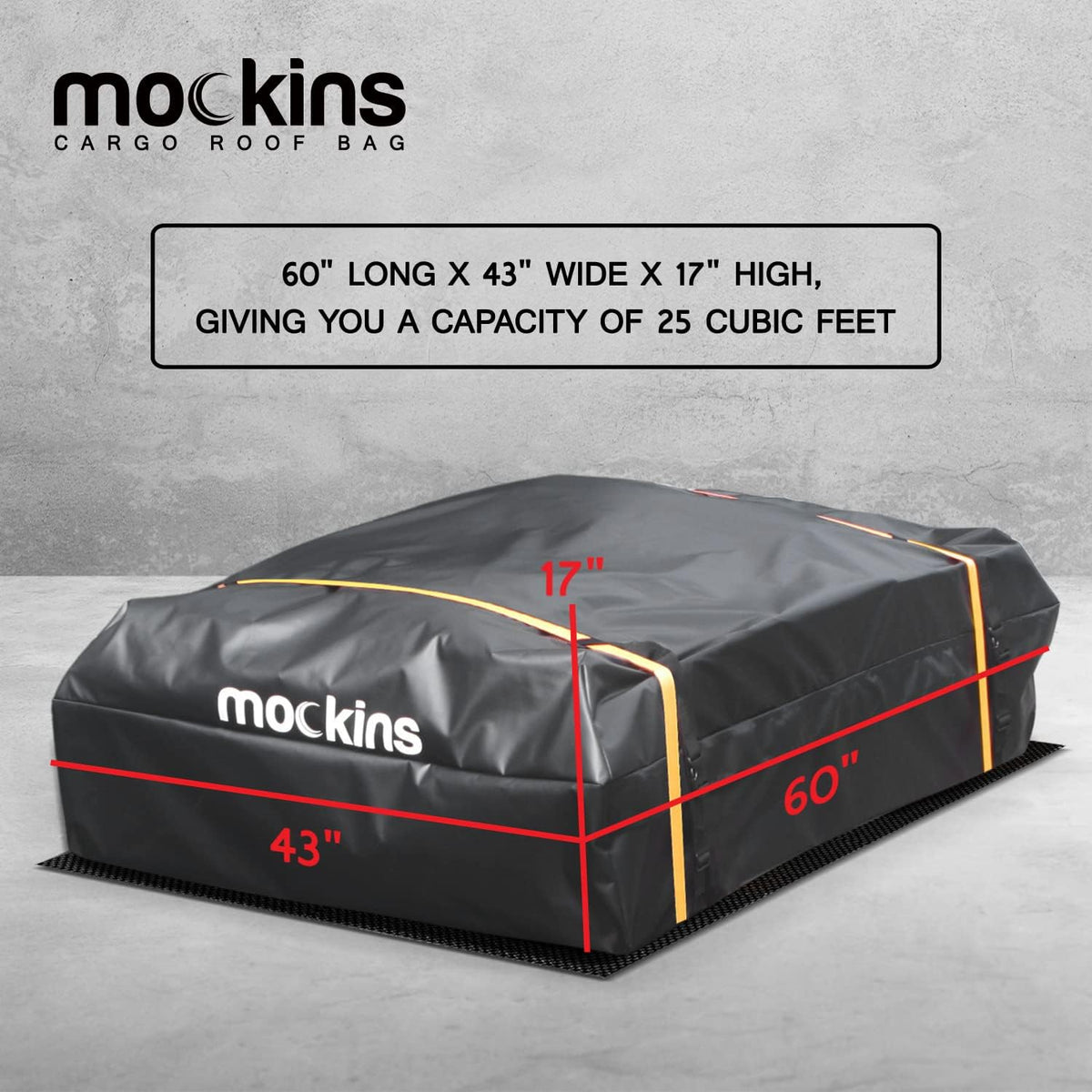 25 Cubic Feet Waterproof Rooftop Cargo Bag with/without Rack N1516