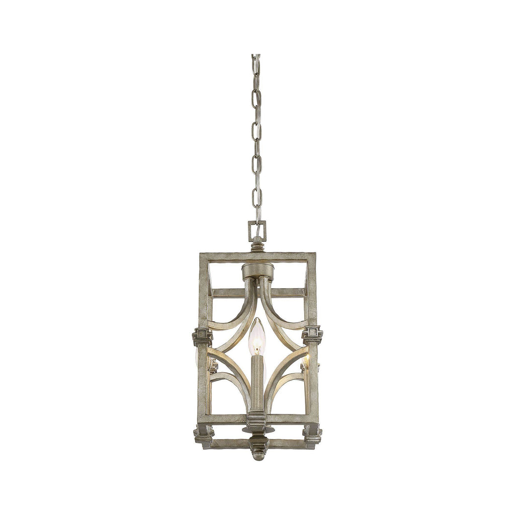 Aged Steel 4 Light Foyer D865