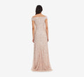 Beaded Off-The-Shoulder Gown Blush 12 J46938