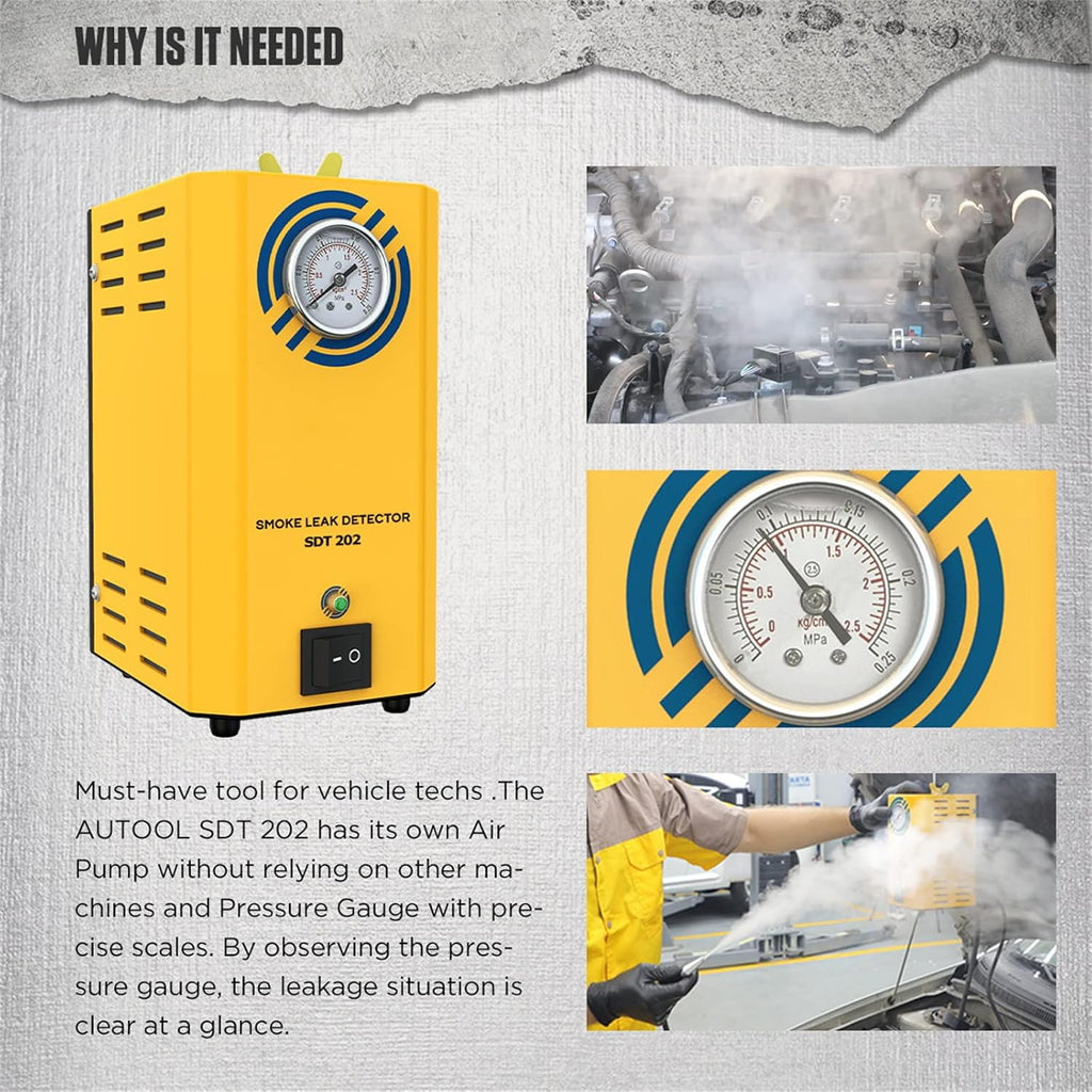Automotive Smoke Machine Leak Tester with Pressure Gauge J312
